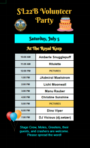 Second Life 22nd Birthday Volunteer Appreciation Day